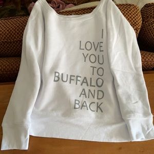 White long sleeve Buffalo, NY shirt